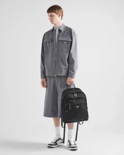 Mujer/Hombre Prada COLECCIÓN MASCULINA|MOCHILAS Y RIÑONERAS^Mochila De Re-nylon Y Piel Saffiano