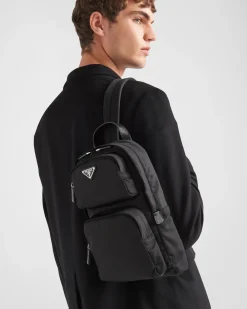 Hombre Prada COLECCIÓN MASCULINA|MOCHILAS Y RIÑONERAS^Mochila De Re-nylon Y Piel Saffiano