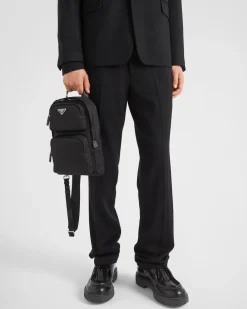 Hombre Prada COLECCIÓN MASCULINA|MOCHILAS Y RIÑONERAS^Mochila De Re-nylon Y Piel Saffiano
