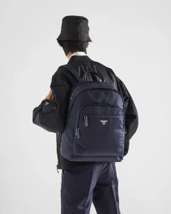 Hombre Prada COLECCIÓN MASCULINA|MOCHILAS Y RIÑONERAS^Mochila De Re-nylon Y Piel Saffiano