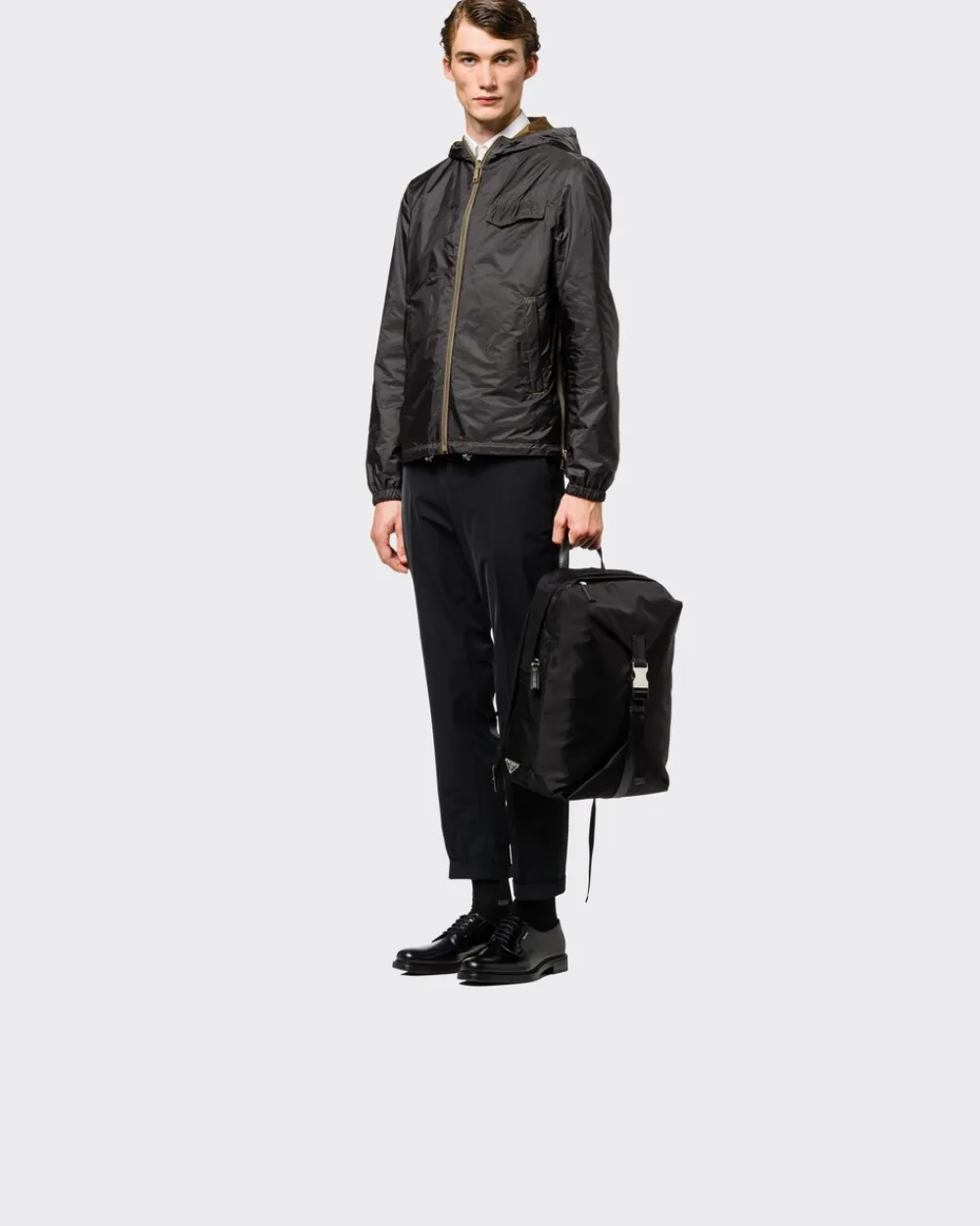 Prada COLECCIÓN MASCULINA^Mochila De Re-nylon Y Piel Saffiano