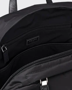 Prada COLECCIÓN MASCULINA^Mochila De Re-nylon Y Piel Saffiano