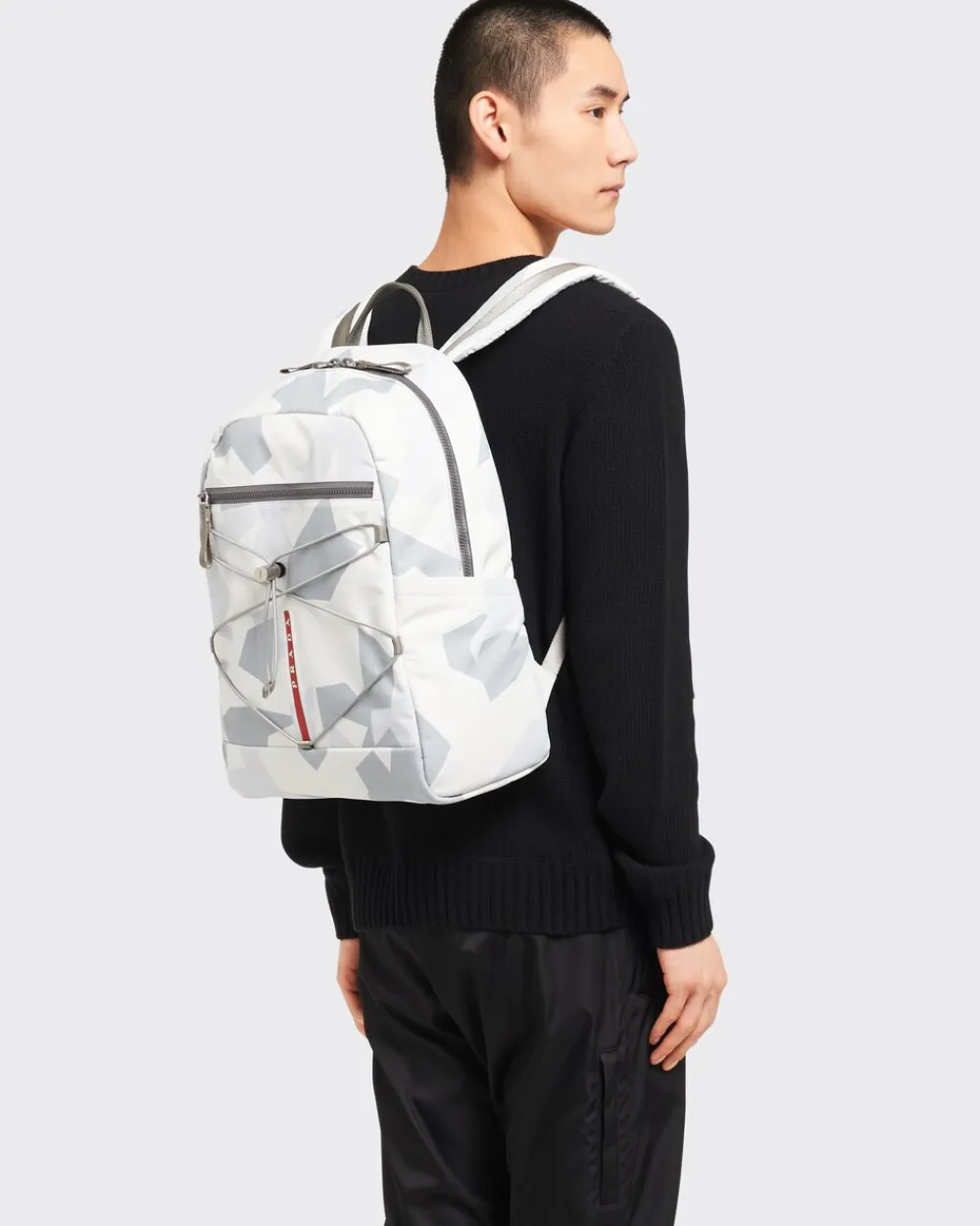 Hombre Prada BOLSOS Y ACCESORIOS^Mochila De Tejido Técnico Estampado