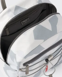 Hombre Prada BOLSOS Y ACCESORIOS^Mochila De Tejido Técnico Estampado