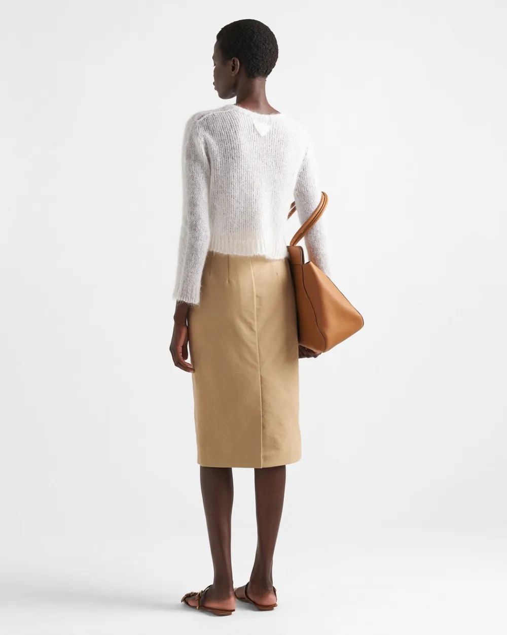 Mujer Prada TEJIDOS DE PUNTO^Mohair Crew-neck Sweater