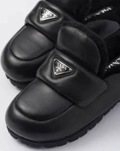 Mujer Prada PANTUFLAS Y CHINELAS^Mules De Napa Suave Acolchada