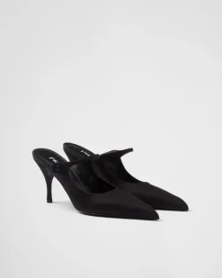 Mujer Prada PANTUFLAS Y CHINELAS^Mules De Tacón De Satén