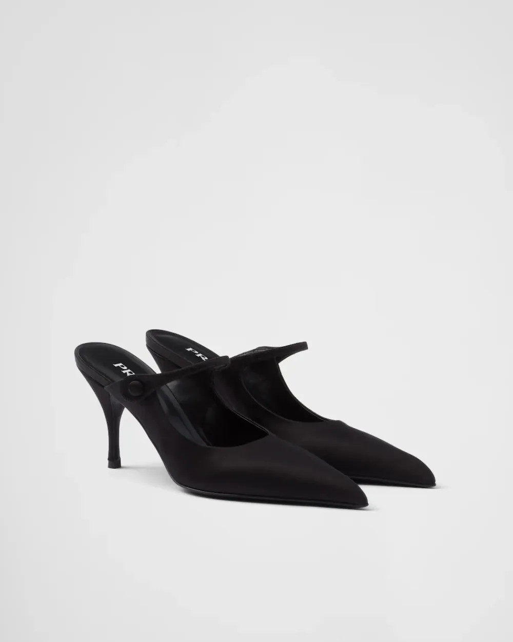 Mujer Prada PANTUFLAS Y CHINELAS^Mules De Tacón De Satén