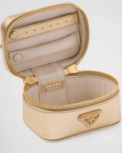Mujer Prada BOLSAS Y ACCESORIOS DE VIAJE^Neceser Para Joyas De Piel Saffiano
