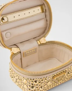Mujer Prada BOLSAS Y ACCESORIOS DE VIAJE^Neceser Para Joyas De Satén Con Cristales