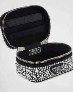 Mujer Prada BOLSAS Y ACCESORIOS DE VIAJE^Neceser Para Joyas De Satén Con Cristales