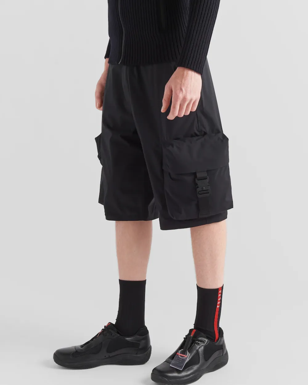 Hombre Prada ROPA^Pantalón Modular En Tejido Técnico