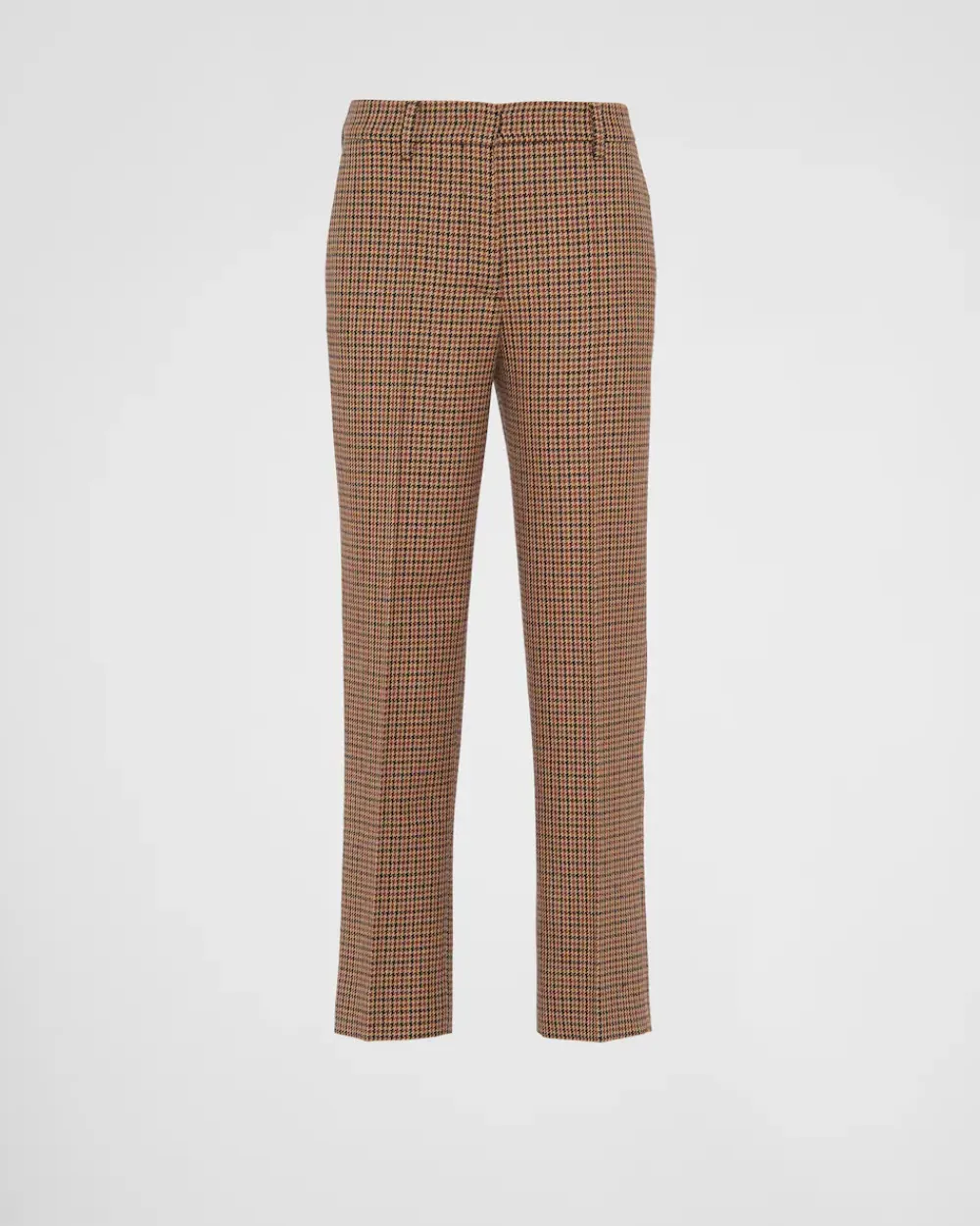 Mujer Prada PANTALONES LARGOS Y CORTOS^Pantalones A Cuadros Pata De Gallo