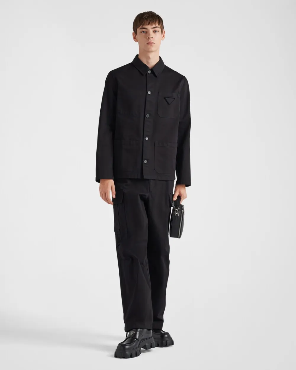 Hombre Prada PANTALONES Y BERMUDAS^Pantalones Cargo De Satén De Algodón