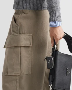 Hombre Prada TEJIDO VAQUERO^Pantalones Cargo En Bull Denim