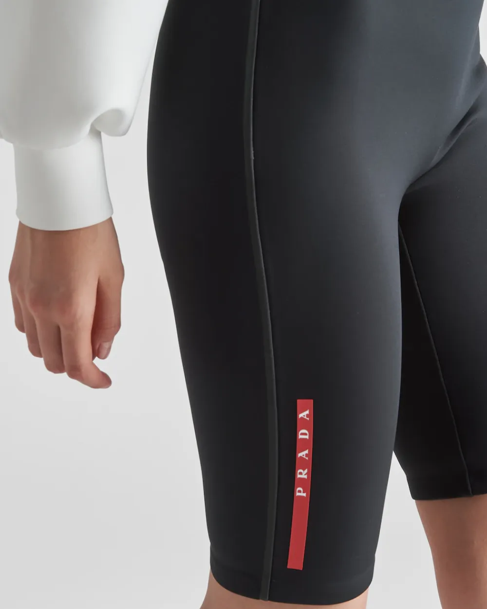 Mujer Prada ROPA^Pantalones Ciclista Cortos De Punto Double