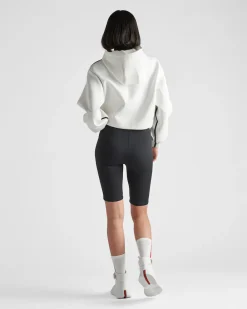 Mujer Prada ROPA^Pantalones Ciclista Cortos De Punto Double
