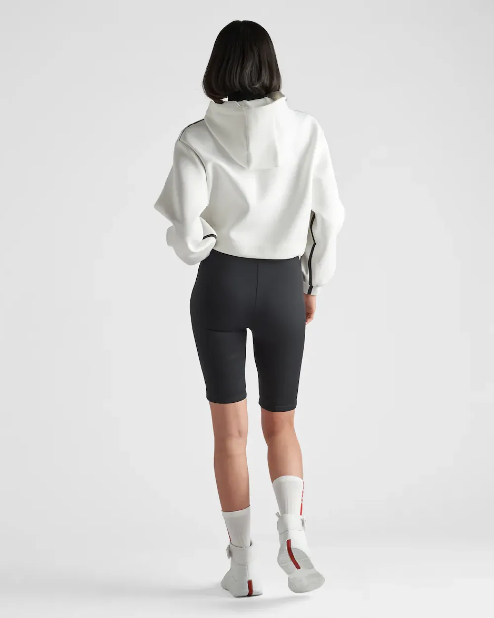Mujer Prada ROPA^Pantalones Ciclista Cortos De Punto Double