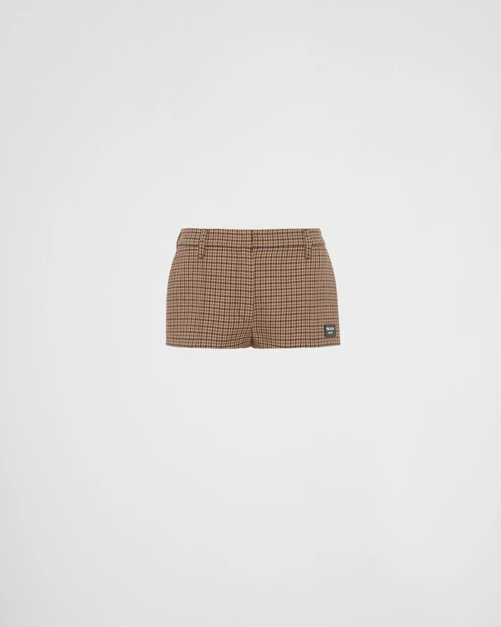 Mujer Prada PANTALONES LARGOS Y CORTOS^Pantalones Cortos Con Motivo De Pata De Gallo