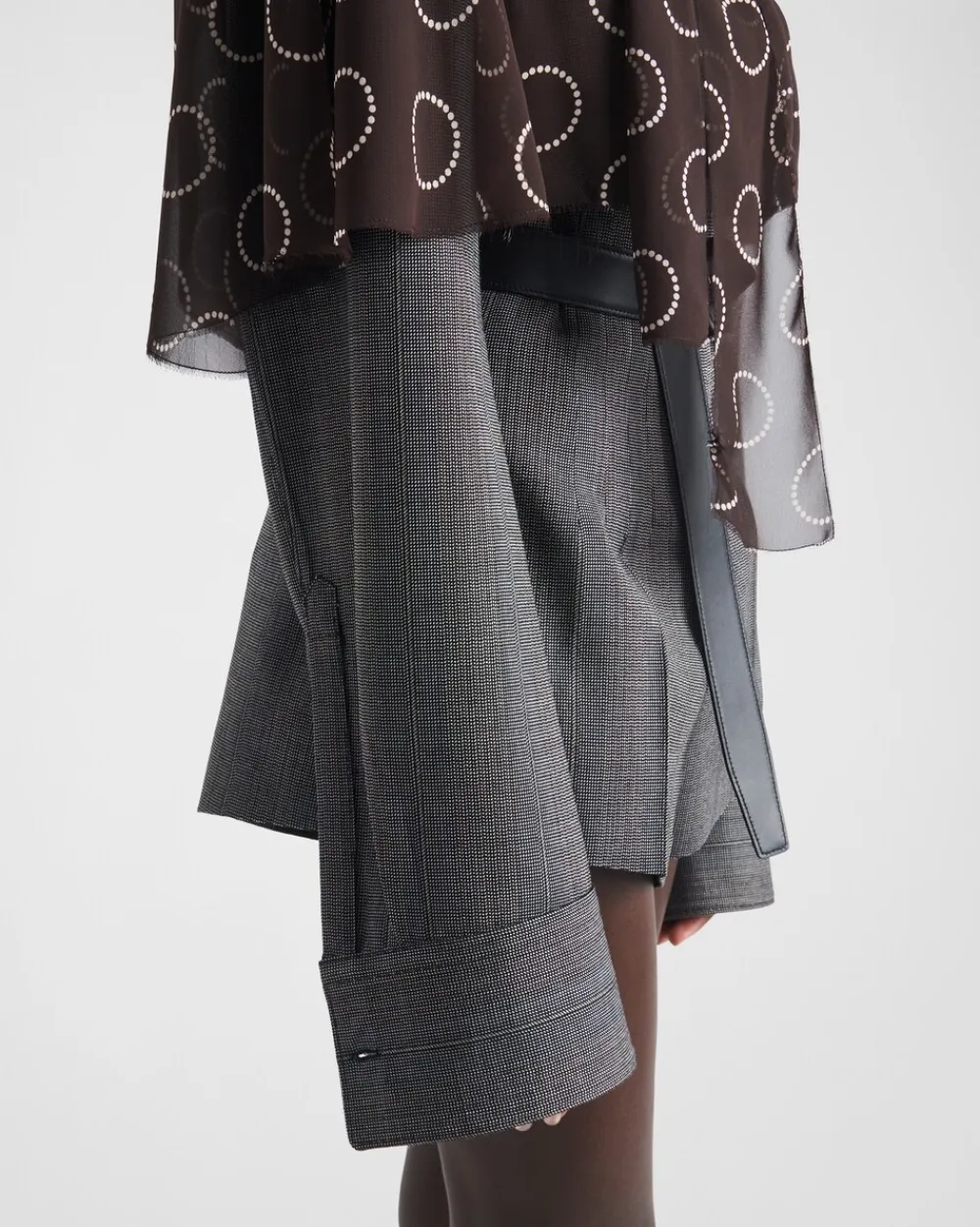 Mujer Prada PANTALONES LARGOS Y CORTOS^Pantalones Cortos De Lana Con Raya Diplomática