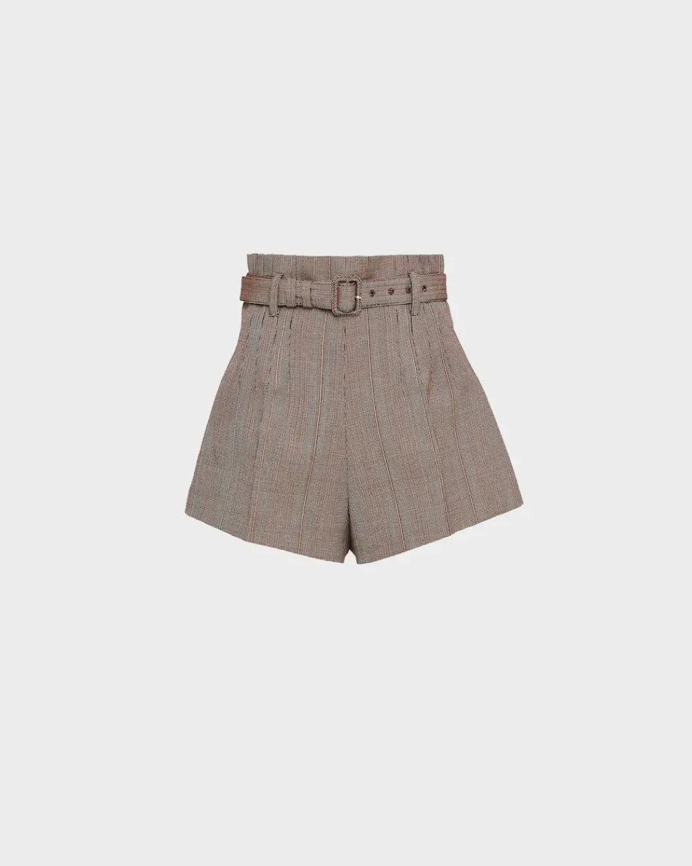 Mujer Prada PANTALONES LARGOS Y CORTOS^Pantalones Cortos De Lana Con Raya Diplomática
