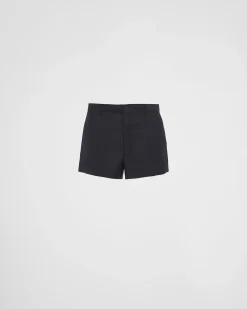 Hombre Prada PANTALONES Y BERMUDAS^Pantalones Cortos De Lana Mohair