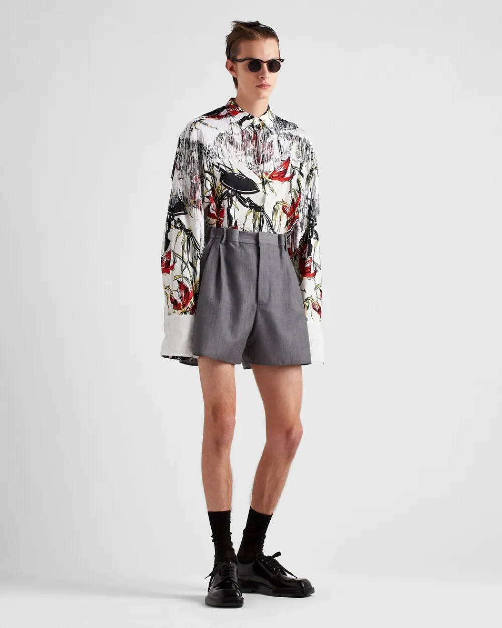 Hombre Prada PANTALONES Y BERMUDAS^Pantalones Cortos De Lana Y Mohair