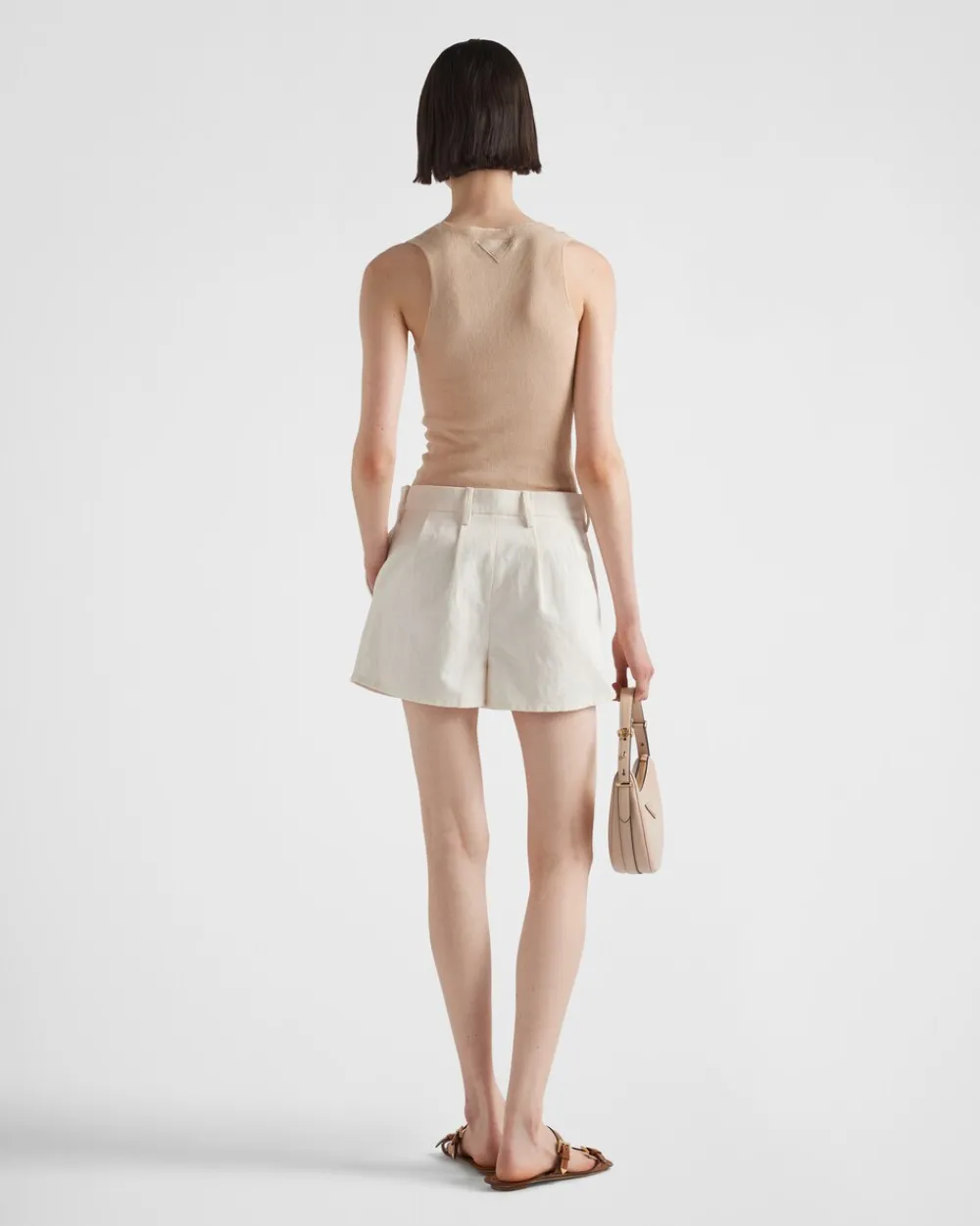 Mujer Prada PANTALONES LARGOS Y CORTOS^Pantalones Cortos De Lona