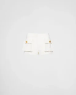 Mujer Prada PANTALONES LARGOS Y CORTOS^Pantalones Cortos De Natté