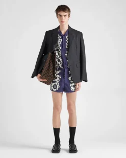 Hombre Prada PANTALONES Y BERMUDAS^Pantalones Cortos De Popelín