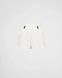 Mujer Prada ROPA^Pantalones Cortos De Punto Double