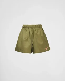 Mujer Prada PANTALONES LARGOS Y CORTOS^Pantalones Cortos De Re-nylon