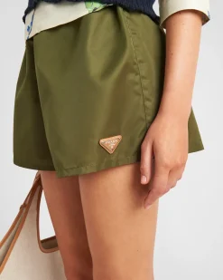 Mujer Prada PANTALONES LARGOS Y CORTOS^Pantalones Cortos De Re-nylon