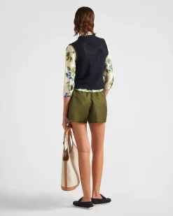 Mujer Prada PANTALONES LARGOS Y CORTOS^Pantalones Cortos De Re-nylon