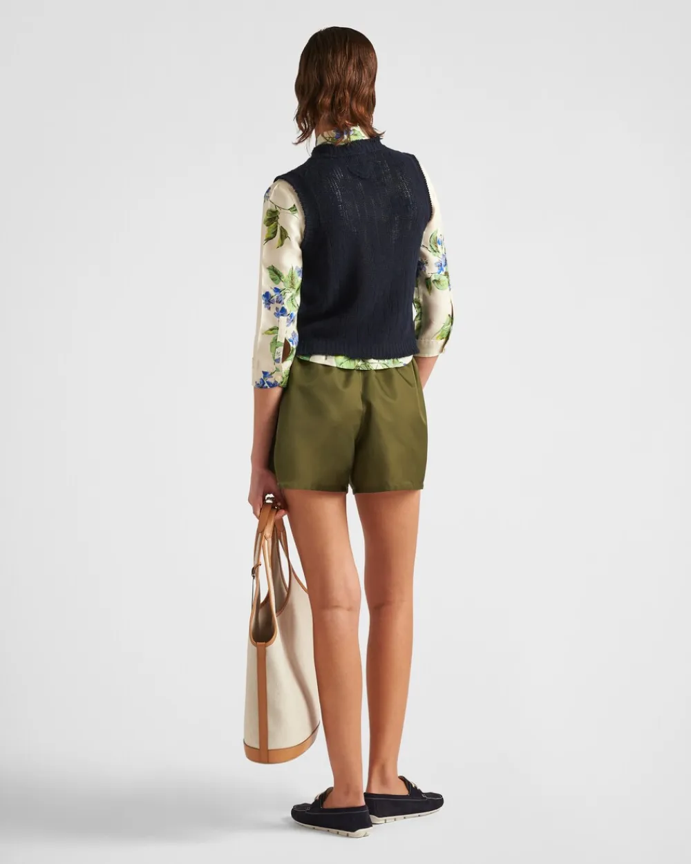 Mujer Prada PANTALONES LARGOS Y CORTOS^Pantalones Cortos De Re-nylon