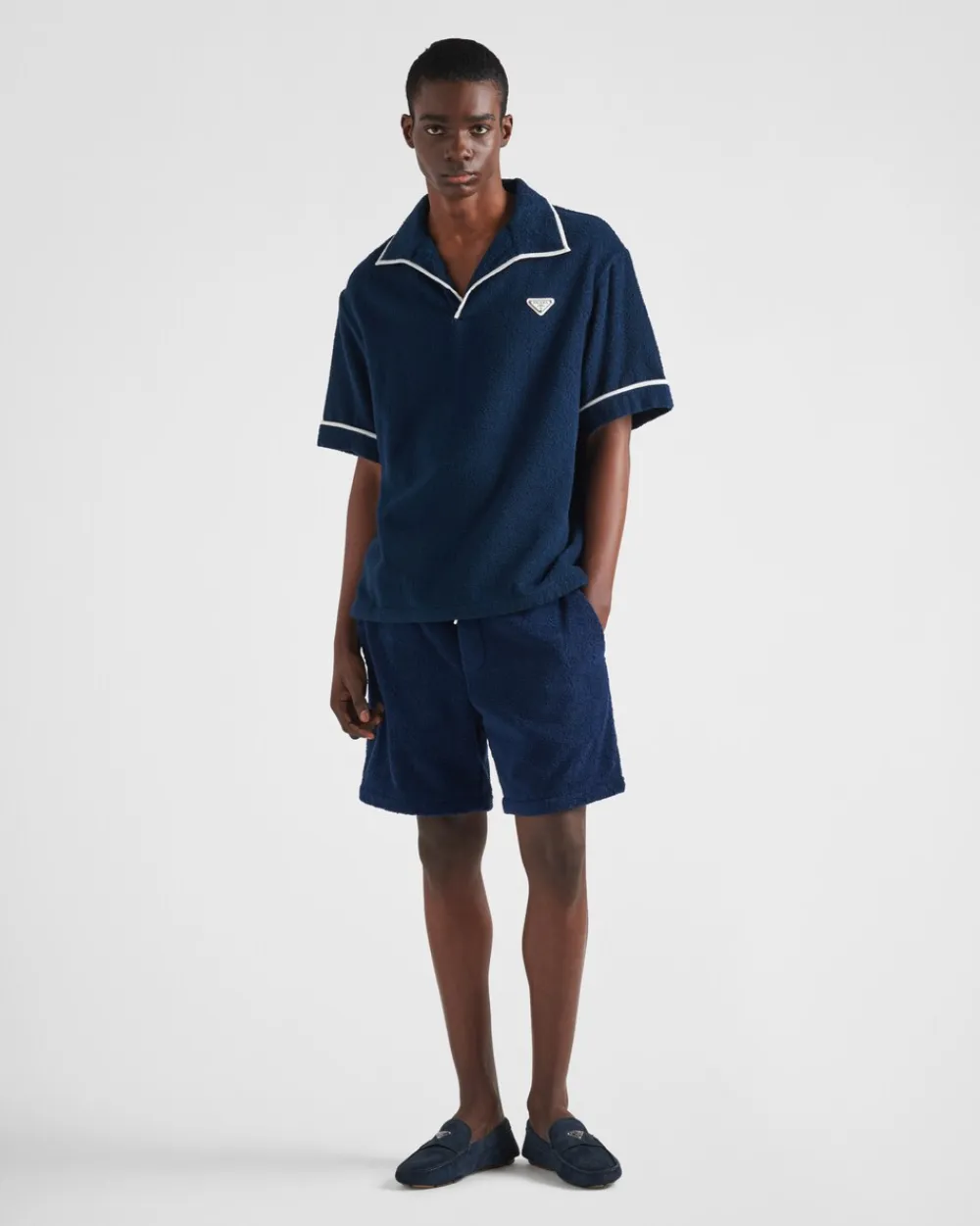 Hombre Prada PANTALONES Y BERMUDAS^Pantalones Cortos De Tela De Rizo En Algodón