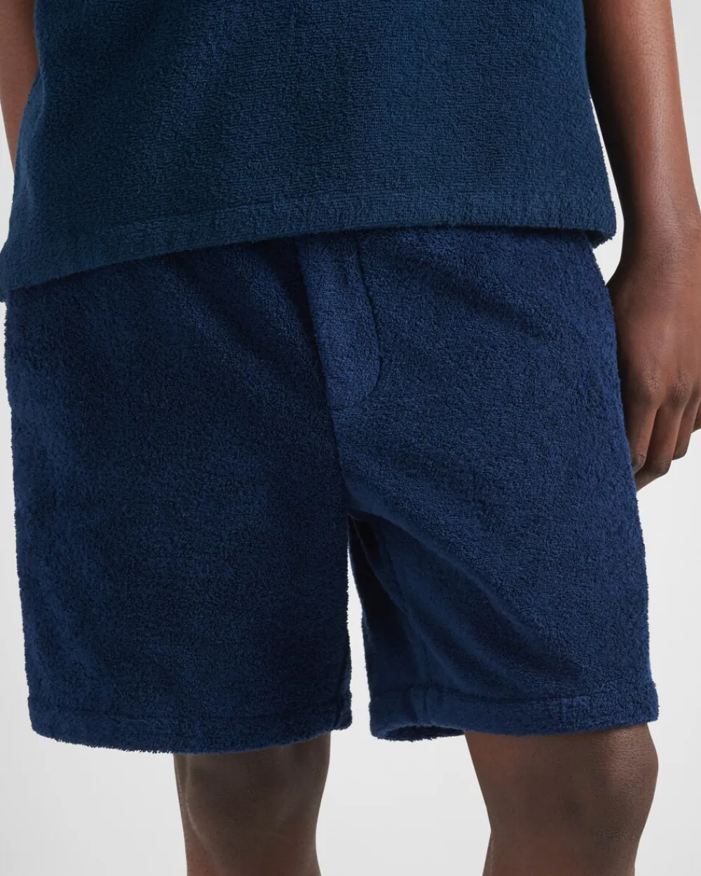 Hombre Prada PANTALONES Y BERMUDAS^Pantalones Cortos De Tela De Rizo En Algodón