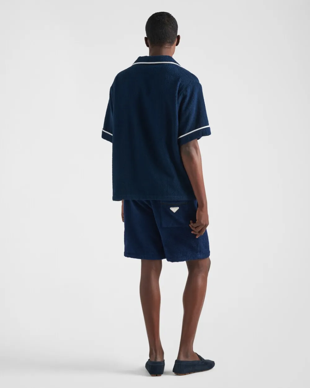 Hombre Prada PANTALONES Y BERMUDAS^Pantalones Cortos De Tela De Rizo En Algodón