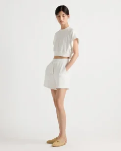 Mujer Prada CAMISETAS Y SUDADERAS^Pantalones Cortos En Felpa De Algodón