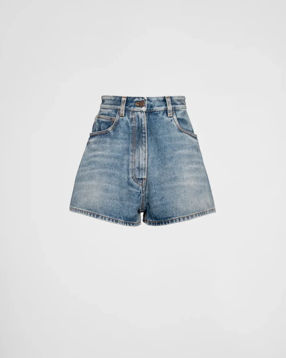 Mujer Prada TEJIDO VAQUERO^Pantalones Cortos Vaqueros