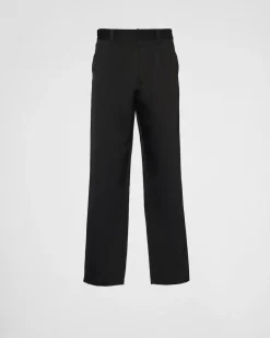 Hombre Prada PANTALONES Y BERMUDAS^Pantalones De Algodón Y Seda