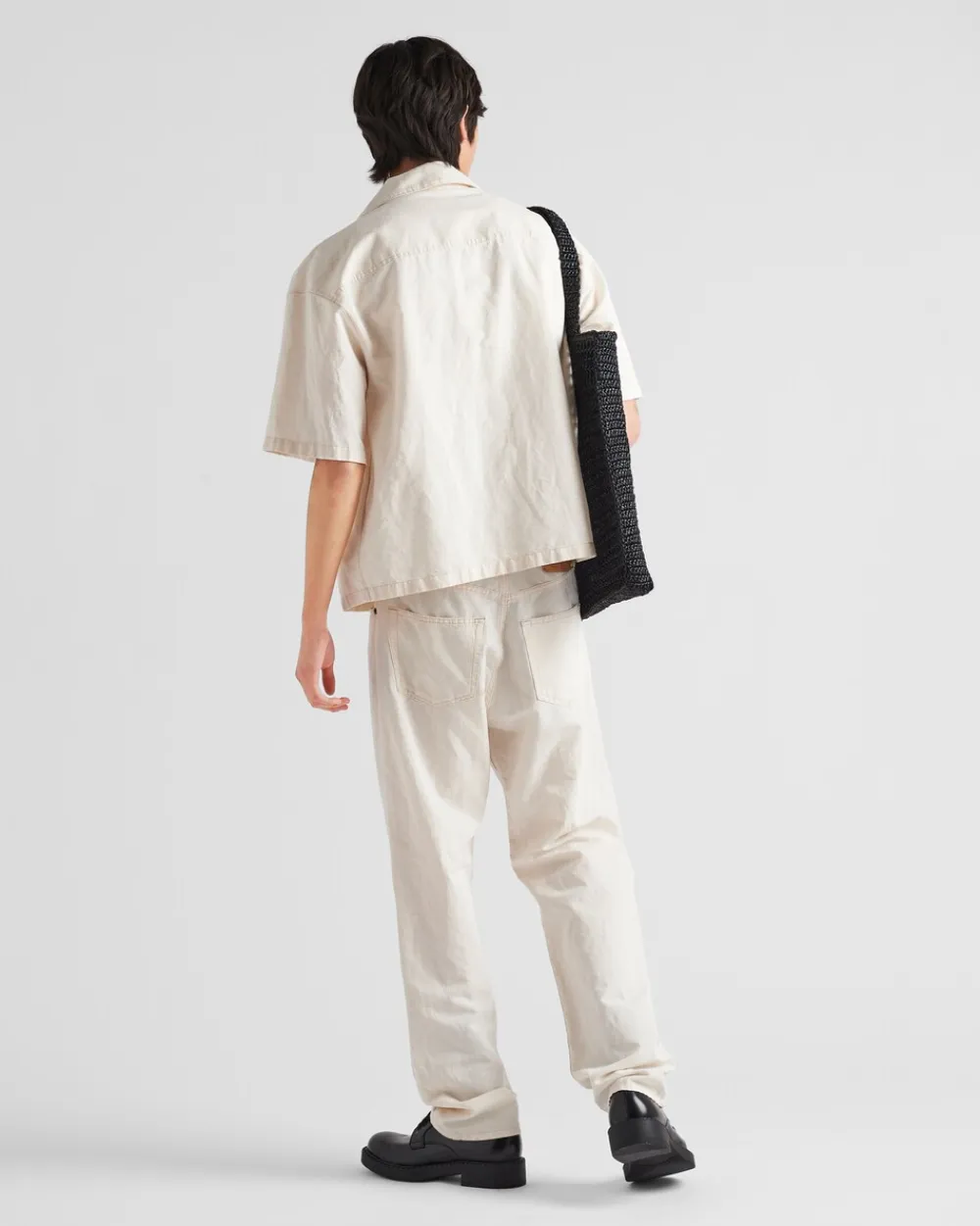 Hombre Prada TEJIDO VAQUERO^Pantalones De Chambray Con Cinco Bolsillos