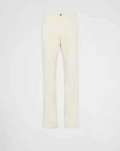 Hombre Prada TEJIDO VAQUERO^Pantalones De Cinco Bolsillos En Pana Fina