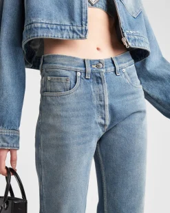 Mujer Prada TEJIDO VAQUERO^Pantalones De Cinco Bolsillos En Tejido Vaquero Orgánico