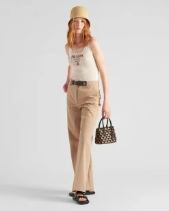 Mujer Prada PANTALONES LARGOS Y CORTOS^Pantalones De Gabardina