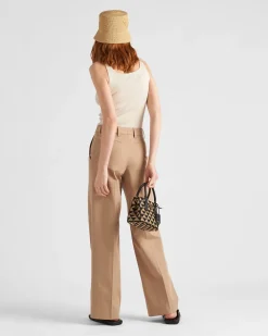 Mujer Prada PANTALONES LARGOS Y CORTOS^Pantalones De Gabardina