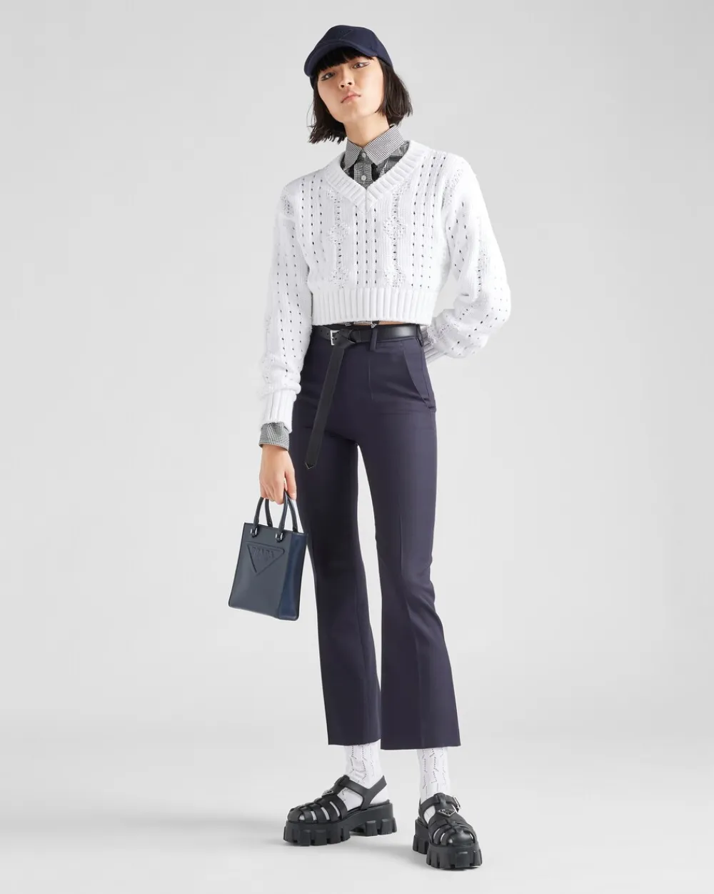 Mujer Prada PANTALONES LARGOS Y CORTOS^Pantalones De Gabardina
