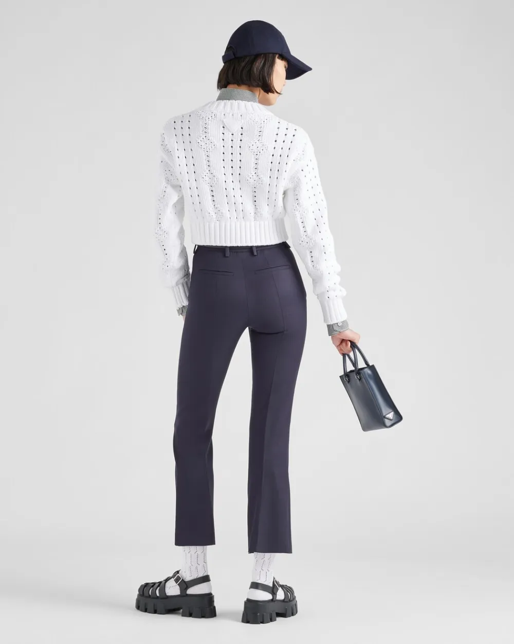 Mujer Prada PANTALONES LARGOS Y CORTOS^Pantalones De Gabardina