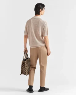 Hombre Prada PANTALONES Y BERMUDAS^Pantalones De Gabardina De Algodón