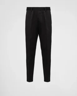 Hombre Prada PANTALONES Y BERMUDAS^Pantalones De Gabardina De Algodón